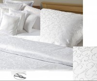 ORNELLIA FNR - LUXUSNY DAMASEK BIELY 140x200 + 70x90